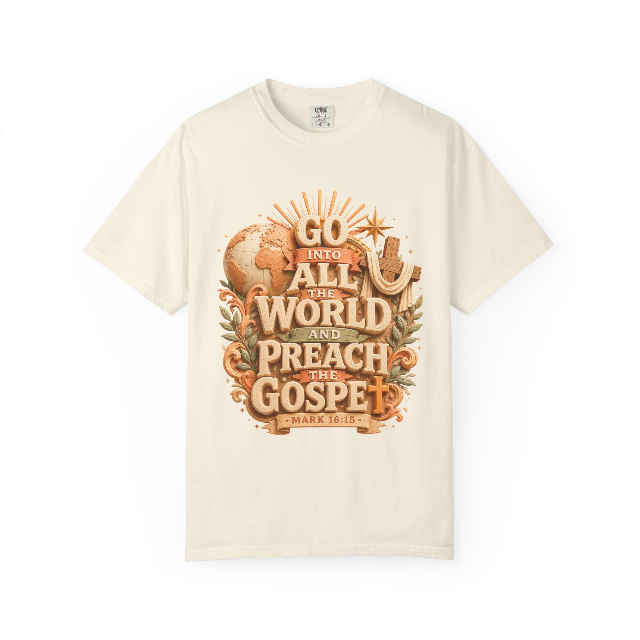 T-Shirt — "Go Into All the World and Preach the Gospel" Christian Mission Tee 2607022