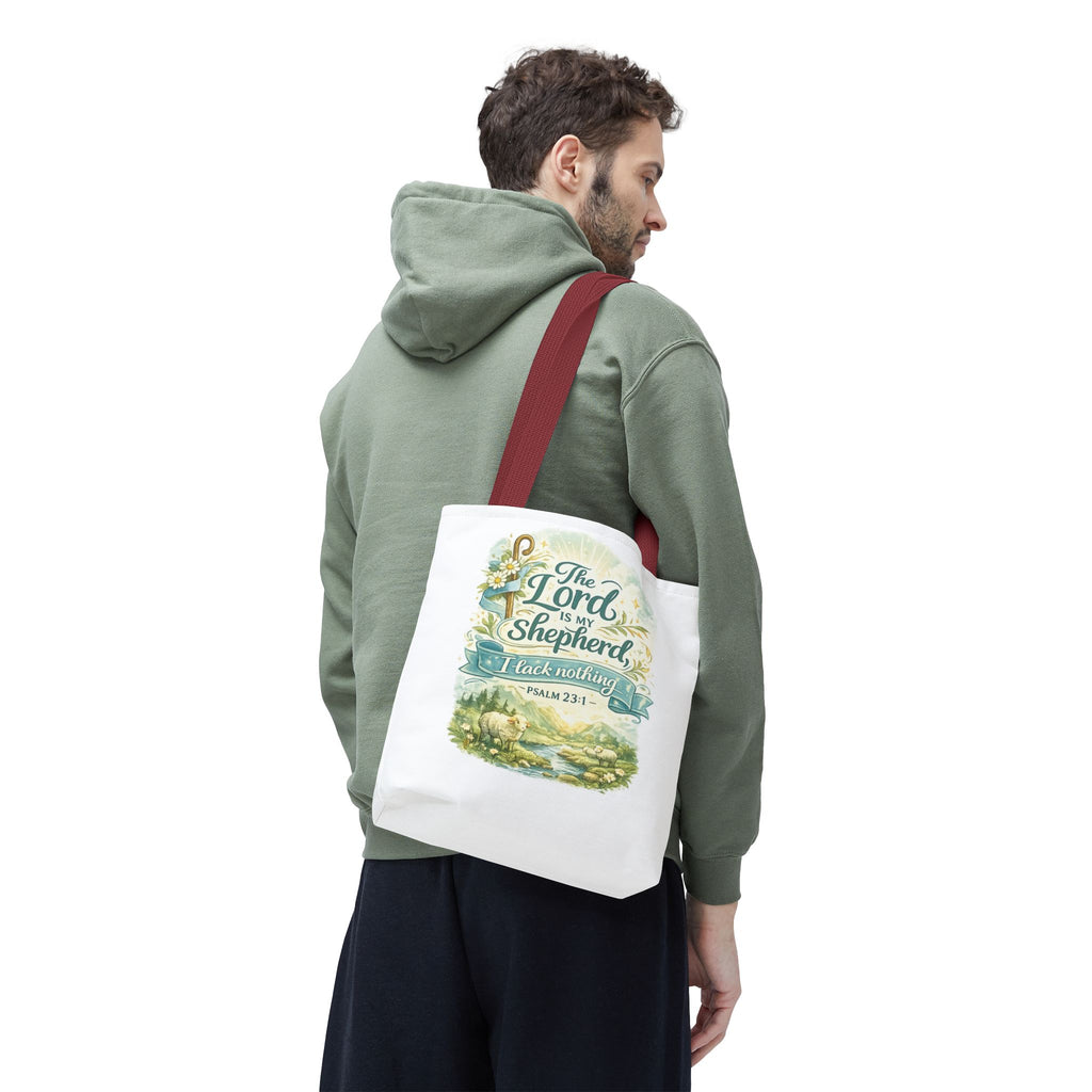 Floral Faith Tote Bag | The Lord Is My Shepherd | Psalm 23:1  4 Colors 2607043