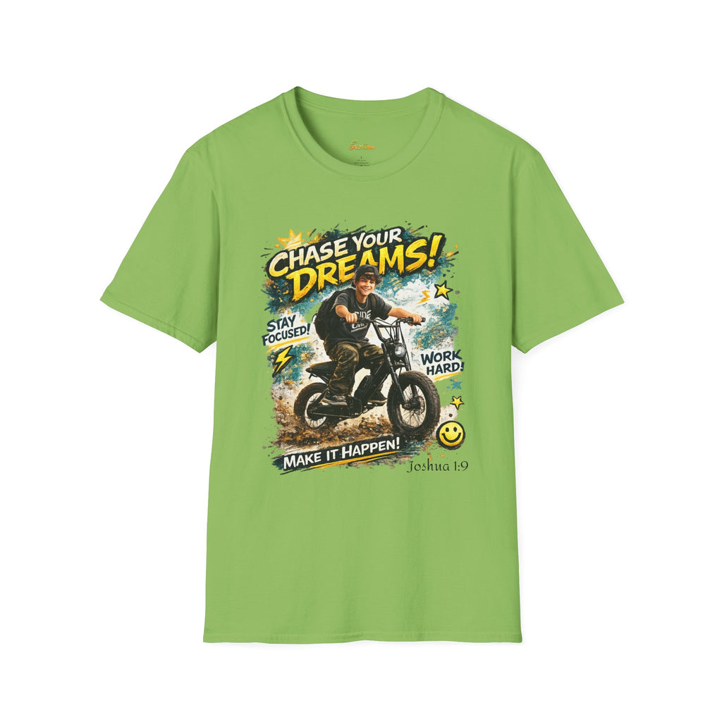 Chase Your Dreams Motorcycle Rider T-Shirt | Motivational Graphic Tee