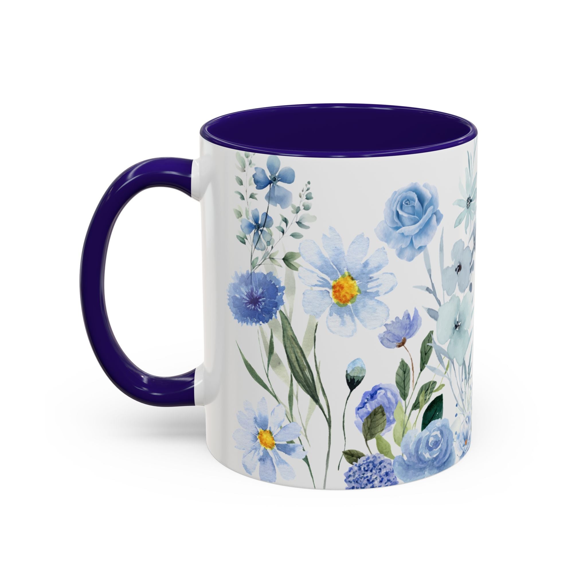 Blue Floral Coffee Mug | Good Days Start With Coffee And You | (11oz & 15oz) 2607046