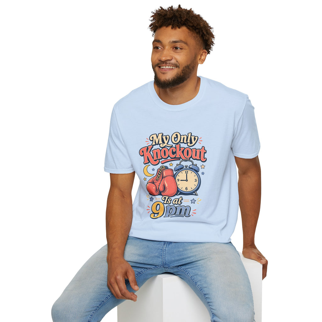 T Shirt | My Only Knockout Is at 9 PM | Retro Boxing Sleep Vibe