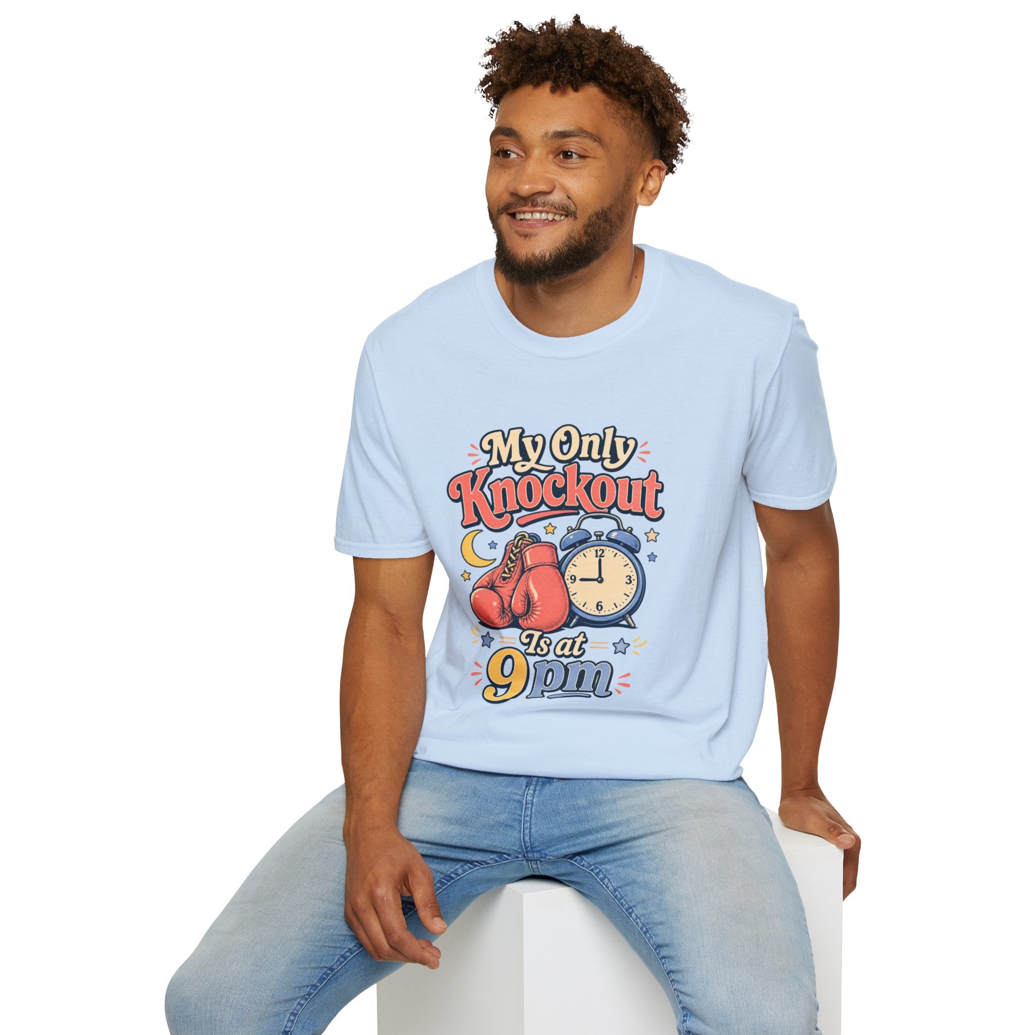 T Shirt | My Only Knockout Is at 9 PM | Retro Boxing Sleep Vibe