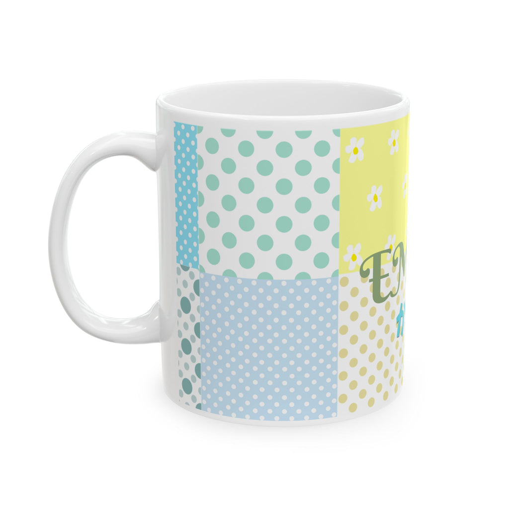 Custom Floral For Thank You Ceramic Coffee Mug   | Love Leaves Beautiful Marks | Memorial Coffee Cup (11oz, 15oz) 2607035