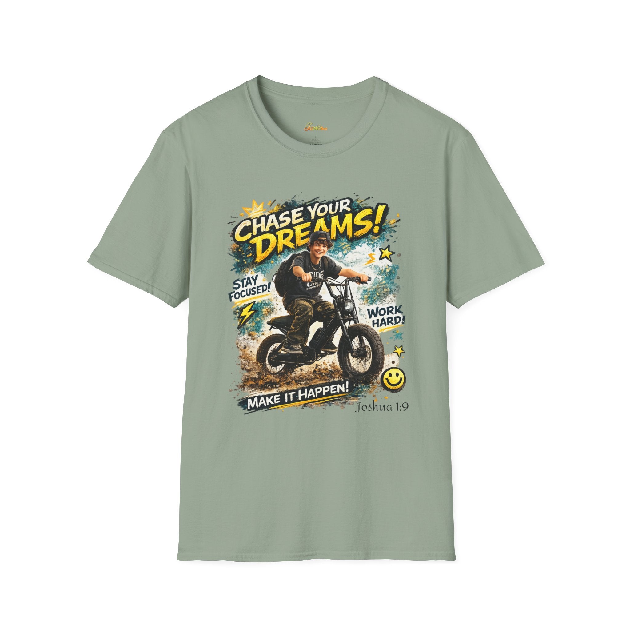 Chase Your Dreams Motorcycle Rider T-Shirt | Motivational Graphic Tee