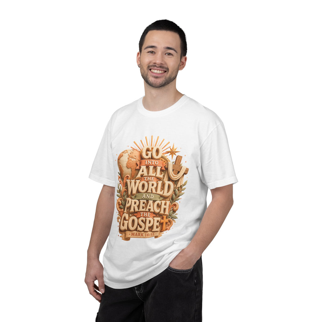 T-Shirt — "Go Into All the World and Preach the Gospel" Christian Mission Tee