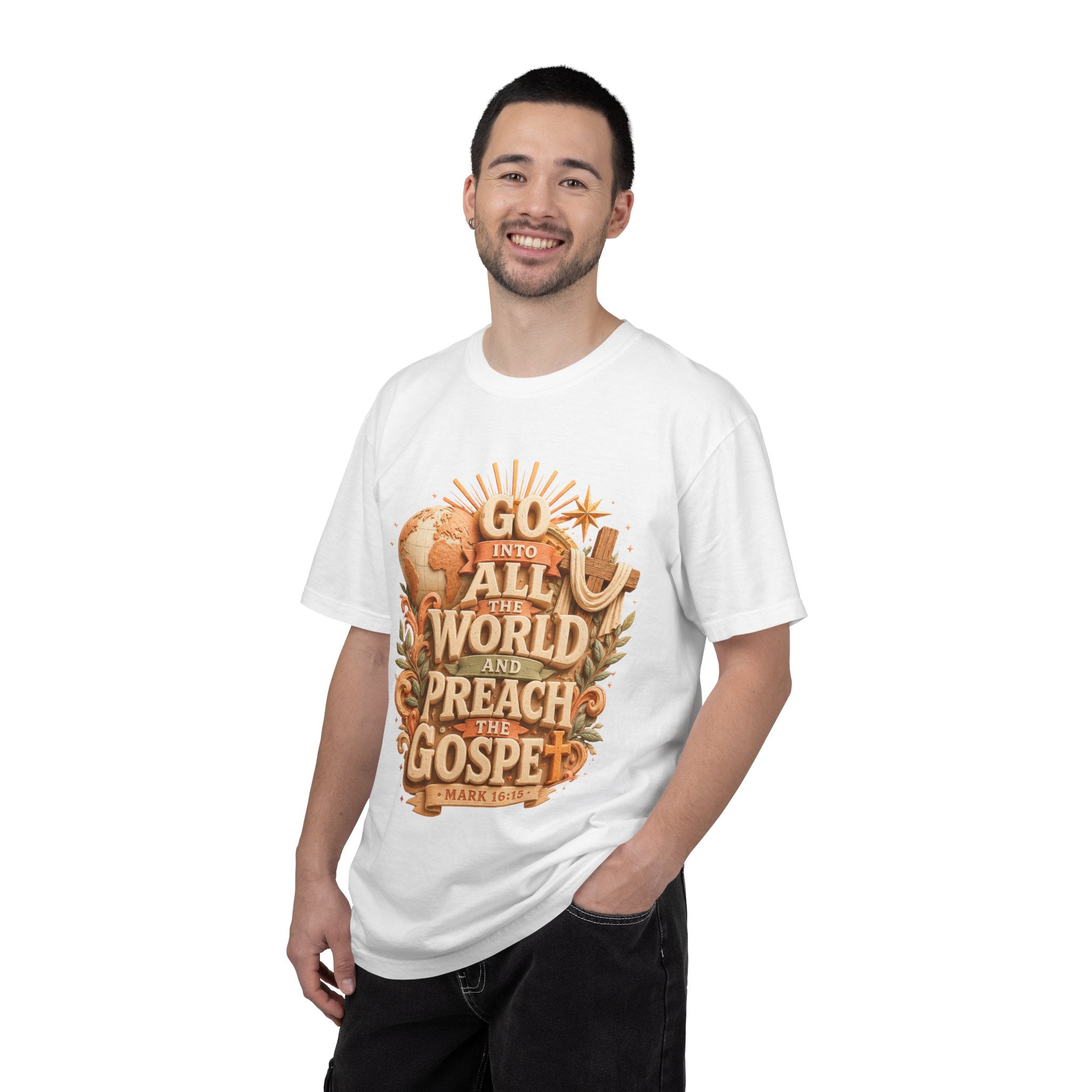T-Shirt — "Go Into All the World and Preach the Gospel" Christian Mission Tee