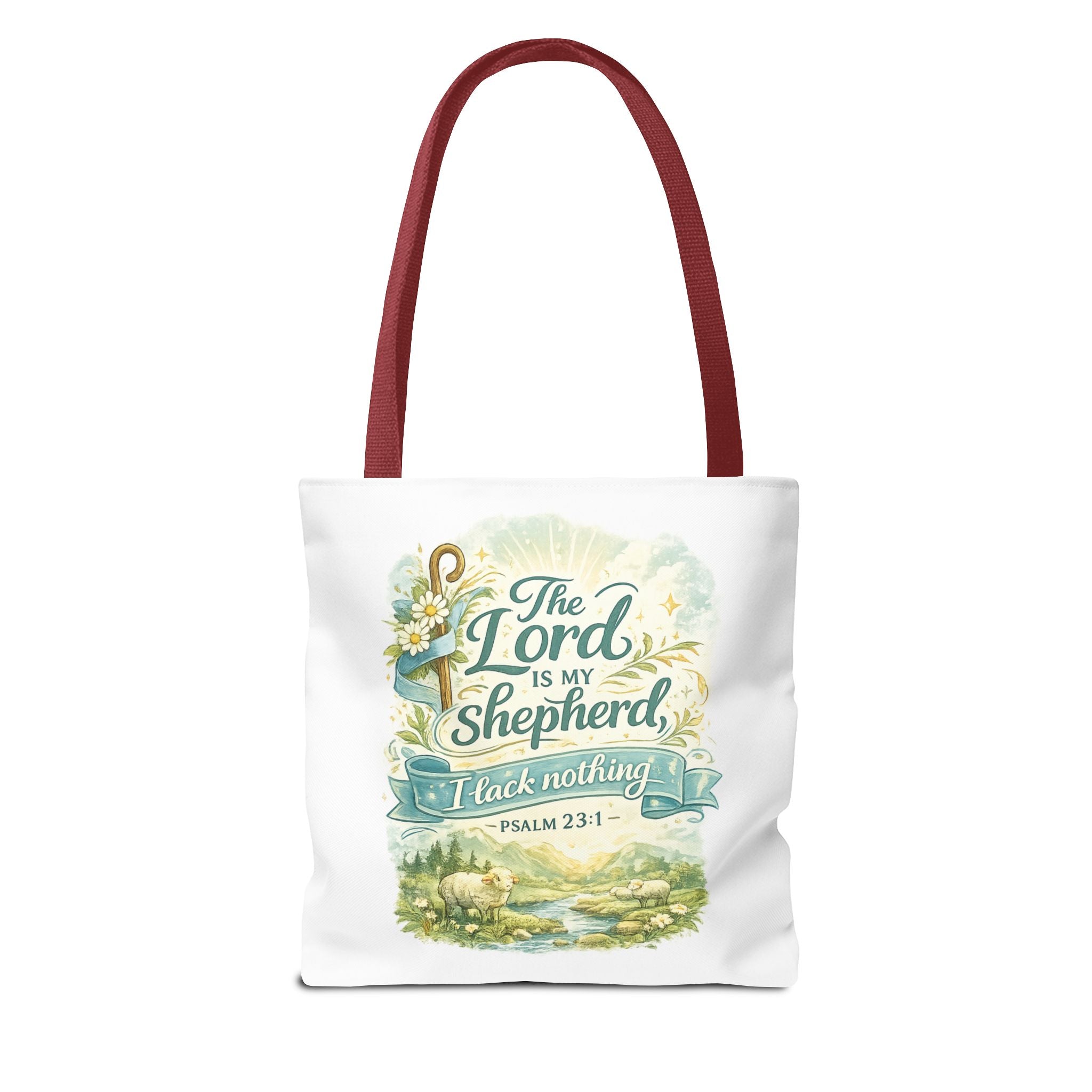 Floral Faith Tote Bag | The Lord Is My Shepherd | Psalm 23:1  4 Colors 2607043